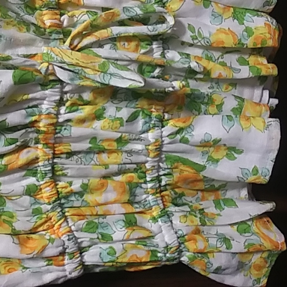 NWT FAITHFULL THE BRAND Smocked Floral Linen Crop Top - Picture 8 of 9